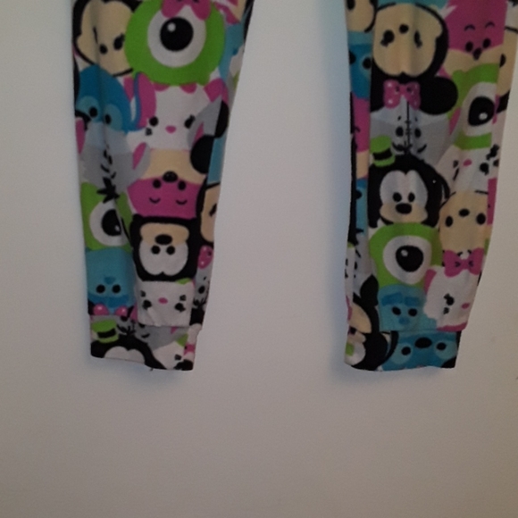 Disney TSUM TSUM Minnie Mouse Mickey Mouse Hooded Fleece Zip Up Pajamas Sz. M - Picture 9 of 12